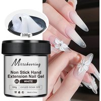 100g White CLear Non Stick Hand Extension Nail Gel 3D Shaping Sculpting Carving Nail Art Solid Hard Gel UV LED Soak Off Gel