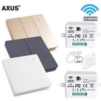 86 Wireless Smart RF 433Mhz 100-220V Wall Panel with Remote Control Mini Relay Receiver Home Led Light Lamp Switch
