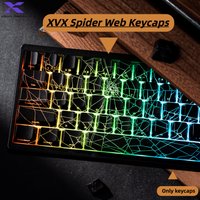 Klawisze XVX Spider Web, profil OEM, przepuszczające światło, zestaw klawiszy IMD-Tech, 118 klawiszy, czarne podświetlenie (tylko klawisze)