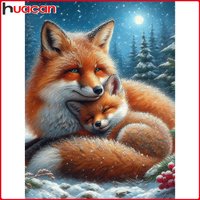 Huacan New Arrivals 2025 Diamond Painting Fox Winter Diamond Mosaic Animal Landsacape Complete Kit Handmade Gift