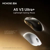 MCHOSE A5 V3 Ultra Light 56g Dual 8K Wireless Gaming Mouse PAW3395TI Tri-Mode TOPSPEED Wireless Technology 500mAh Ergonomics RGB