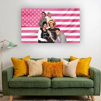 One Direction Pink Aesthetic Flag,1D Vintage Boy Band Tapestry,One Direction Room Decor,Y2K Pop Music Wall Flag