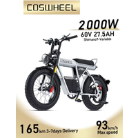 AliExpress COSWHEEL Coswheel Electric Bike CT20S 2000W Motorcyle Drit bike Ebike 20 Inch Fat Tire Bicycle 60V 27.5AH Bikes Adult Electric Bicycle