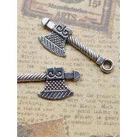 20Pcs/Lot 27x9.6mm Ax Charm Pendants For Jewelry Making Antique Silver Color Vintage Ax Pendants Charm Ax