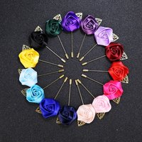 Men Boutonnieres for Wedding Groom Corsage Roses Flower Mensuit Buttonhole Brooch Marriage Accessories XH04