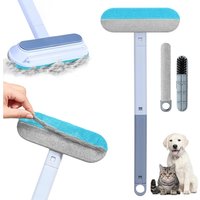 4-in-1 Reusable Long Handle Dog Hair Remover Brush Multi-role Pet Hair Remover for Carpets Dog and Cat Beds Hair Removal Brush