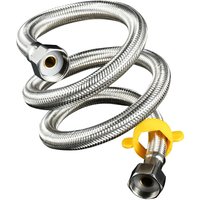 Hot and Cold Water Faucet Inlet Hose 304 Stainless Steel Faucet Braided Water Pipe Heater Flexible Connecting Pipe