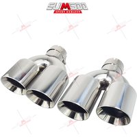 Setrs Dual Car Accessories Modification Stainless Steel Universal Automobile Exhaust Pipe Double Muffler Tip For Toyota Honda