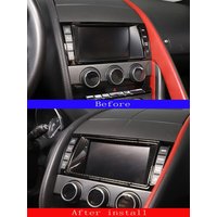 For Jaguar F-TYPE 2013-2018 Car Navigation Screen Interior Decoration Frame ABS Carbon Fiber Automotive Modification Accessories