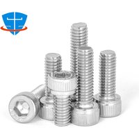 DIN912 M1.4 M1.6 M2 M2.5 M3 M4 M5 M6 M8 M10 304 acier inoxydable Allen hexagone bouchon à six pans creux fromage vis à tête cylindrique boulon