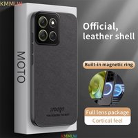 Matte Leather Case for Moto G86 Power G 86 G85 G75 G64 G35 G34 Car Magnetic Soft Frame Protective Back Case Silicone Cover
