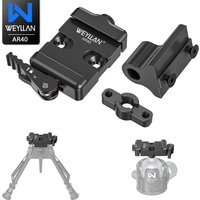 WEYLLAN AR40 Arca-Swiss Bipod Adapter Mount with Lever Release Arca Q.R. Clamp Kit for Atlas & Harris Bipods Tripod Ball Head
