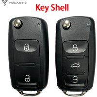 YOCASTY Flip Remote Folding Key Shell Case For VW VOLKSWAGEN Tiguan Golf Sagitar Polo MK6
