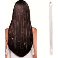 Glitter Tinsel Hair Extensions for Women and Girls Sparkling Shinny Fairy Hair Accessories for Christmas New Year Halloween