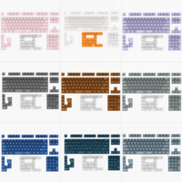 Multicolor Fog Transparent Keycaps Cherry profile Shine Through PC Keycaps Matte Minimalism Keycaps for MX Mechanical Keyboard