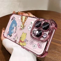 Flower Winnie the Pooh Bear Case For Google PIXEL 10A 10 9 8 7 Pro 9A 8A 7A 5G PIXEL10 PIXEL9 PIXEL8 Shockproof Disney TPU Case