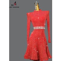 New Senior Womens Latin Dance Competition Clothes Sexy Blackpool Skirt Ballroom Practice Wear Dress Sport Party Performance Suit