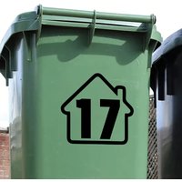 Weatherproof Self-Adhesive Number Stickers DIY Free-Combination Decorative Decals For Trash/Dustbin/Wheelie Bin/Garage