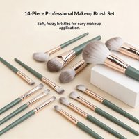 14pcs Cosmetic Powder Blush Blending Brush Set – Soft Fluffy Makeup Tools for Eye Shadow & Foundation