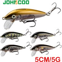 JOHNCOO 5cm 5g Sinking Minnow Wobblers Fishing Lures Trout Lure and Hard Bait Jerkbait for Perch Fishing Tackle