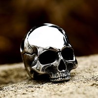 Punk Vintage Stainless Steel Skull Pendant Necklace For Men Hip Hop Rock Skeleton Necklaces Party Biker Jewelry Gifts Wholesale