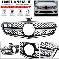 Frontgrill Motorhaubengrill für Mercedes-Benz C-Klasse 2008-2014 W204 C180 C200 C350 C220 CDI T-Modell AMG Style Sport Stoßstange Racing Grill Motorhaube Autozubehör