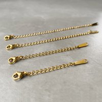 3/5/8/10 CM Jump Rings Extended Extension Tail Chain Stainless Steel Lobster Clasps Connector For Bracelet Necklace Jewelry