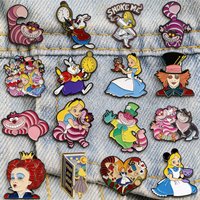 Funny Cat Enamel Pins Cute Rabbit Brooches for Backpacks Hat Lapel Pins Cartoon Animal Badges Jewelry Gifts for Women