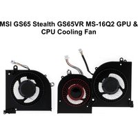 Notebook CPU GPU Cooling Fans For MSI GS65 GS65VR Stealth 8SE 8SF MS-16Q2 MS-16Q1 16Q3 Laptop Cooler Fan 16Q2-CPU BS5005HS-U3I