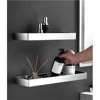 Stainless steel Chrome Bathroom Shelves toilet Storage holder Kitchen Wall Shelf Shower Storage Rack Black Bathroom Accessories
