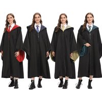 S-XXL Adult Harries Cosplay Magic Cape Cloak Robe Potters Hermione Gryffindor Holiday Halloween College Costume Accessories Gift