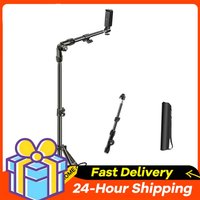 Phone Tripod Adjustable Horizontal Overhead Tripod Horizontal Stand for Video Recording
