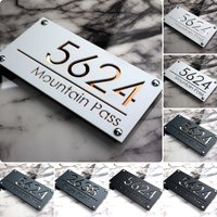 House Wall Plaques Contemporary House Plaque Acrylic Door Sign Custom Address Marker 3D Suspended Laser Cutting Art