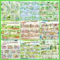 24 Designs Landscape Washi PET Tape Trees Street Sample 1 Loop Zero Colletion5 Sep New