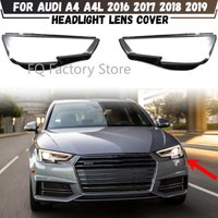 Left/Right Car Headlight Shell For Audi A4 A4L 2016 2017 2018 2019 Front Headlamp Lens Cover Transparent Lampshade Clear Cover