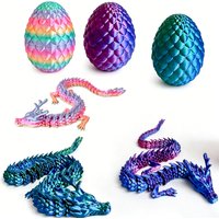 1Set 3D Printed Dragon Egg Articulated Joint Model Stress Relief Fidget Decompression Toy Home Office Desk Decor Gift for Adults