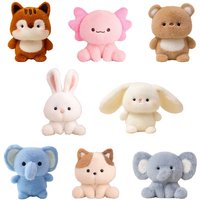 Bear Cat Elephant Doll Comfort Plush Toy Small Ornaments Doll New Kawaii Soft Animal Series Fluffy Toy Birthday Gift Home Decor