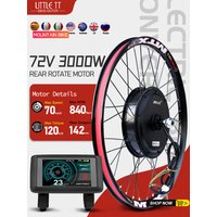 AliExpress LITTLE TT MXUS 72V 3000W Electric Bicycle Conversion Kit 26-29Inch MTX39 Ebike Rear Wheel Conversion Kit Motor For E-Bike Conversion Kit