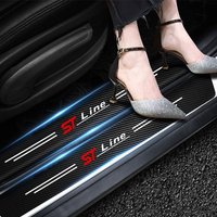 Car Sill pedal Rear Bumper Protection Stickers for Ford ST-line Focus 2 3 Mondeo Ecosport Kuga Mk4 Fiesta Mk3 Accessories