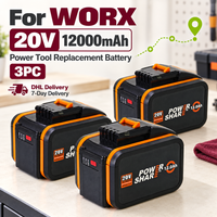 20V 12000mAh Ersatzakku für Elektrowerkzeuge für WORX WA3550 WA3550.1 WA3551 WA3551.1 WA3553 WA3553.1 WA3560 WA3561 WA3570 WA3641 Einzel-, 2er-, 3er- oder 4er-Pack-Optionen