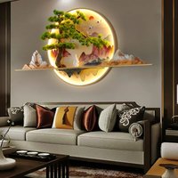 Modern Chinese Picture Creative Landscape Picture Lamp Home Decor Living Room Study Bedroom Wall 3d wall painting with lights