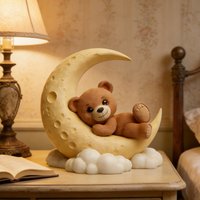 Moon cute bear silicone mold, reusable resin mold, clay and gypsum mold, DIY decorative pendant handcrafted mold