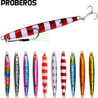 PROBEROS 1pc Fishing Lure 10-80g Trolling Artificial Hard Bait Bass Casting Jigging Fish Lure Sinking Spoon Tackle Metal Jig