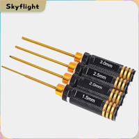 New 4PCS RC Tools Hex Screw Driver Set Titanium Plating Hardened 1.5 2.0 2.5 3.0mm Screwdriver Hex Key RC Helicopter Car Rc Toys