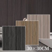 10pcs Peel and Stick Wall Panels Pvc Luxury Retro 3D Faux Wood Grain Self-Adhesive Wallpapers Home Decor for Living Room