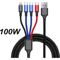 3-In-1 USB Cable Type C Usb Micro For iphone Samsung Huawei Xiaomi Multi Port Multiple Charging Wire