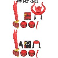 The Sword Horn Cloak Action Figures Weapons Pants Hair Parts Model Blocks MOC Bricks Set Gifts Toys WM2421-WM2422