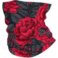 AliExpress NONE Red Roses Bandana Neck Cover Printed Wrap Scarf Multi-use Cycling Riding for Men Unisex Thin