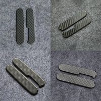 Carbon Fibre Material Knife Handle Patches Scale for 91mm Victorinox Swiss Army Knives 5 Patterns Stone Stria Style Replace Part