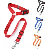 2-in-1 Dog Car Seat Belt Adjustable Reflective Pet Safety Seat Belt Dog Collar Accessories for Large Medium Small Dogs